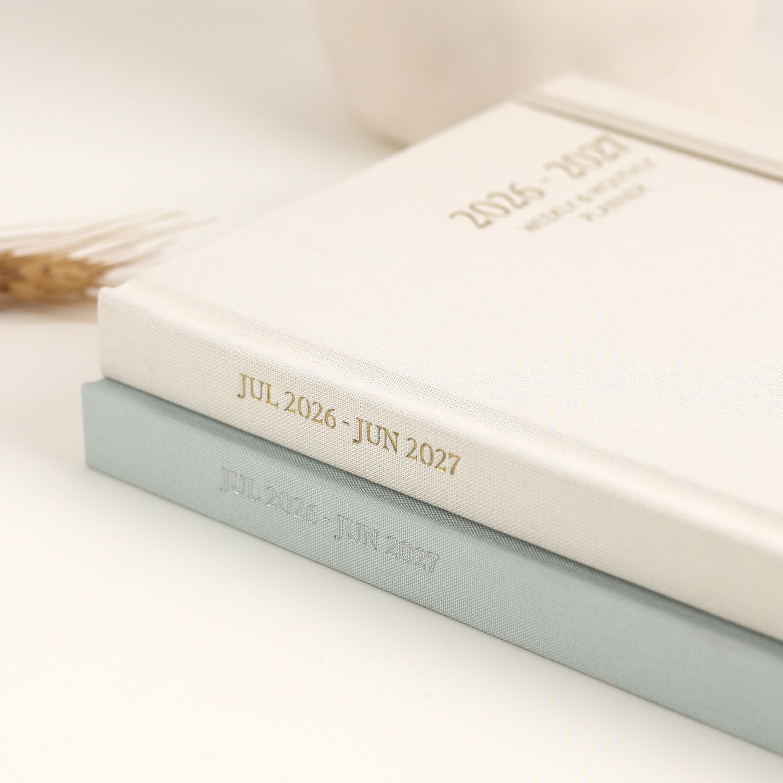 Planer 2026-2027 - Wochen- und Monatsplaner, Juli 2026 - Juni 2027, Leinen Hardcover, 2026-2027 Kalender Planer Buch mit Registerkarten, ästhetisch, perfekt für Büro Zuhause Schulbedarf (Grün, A5