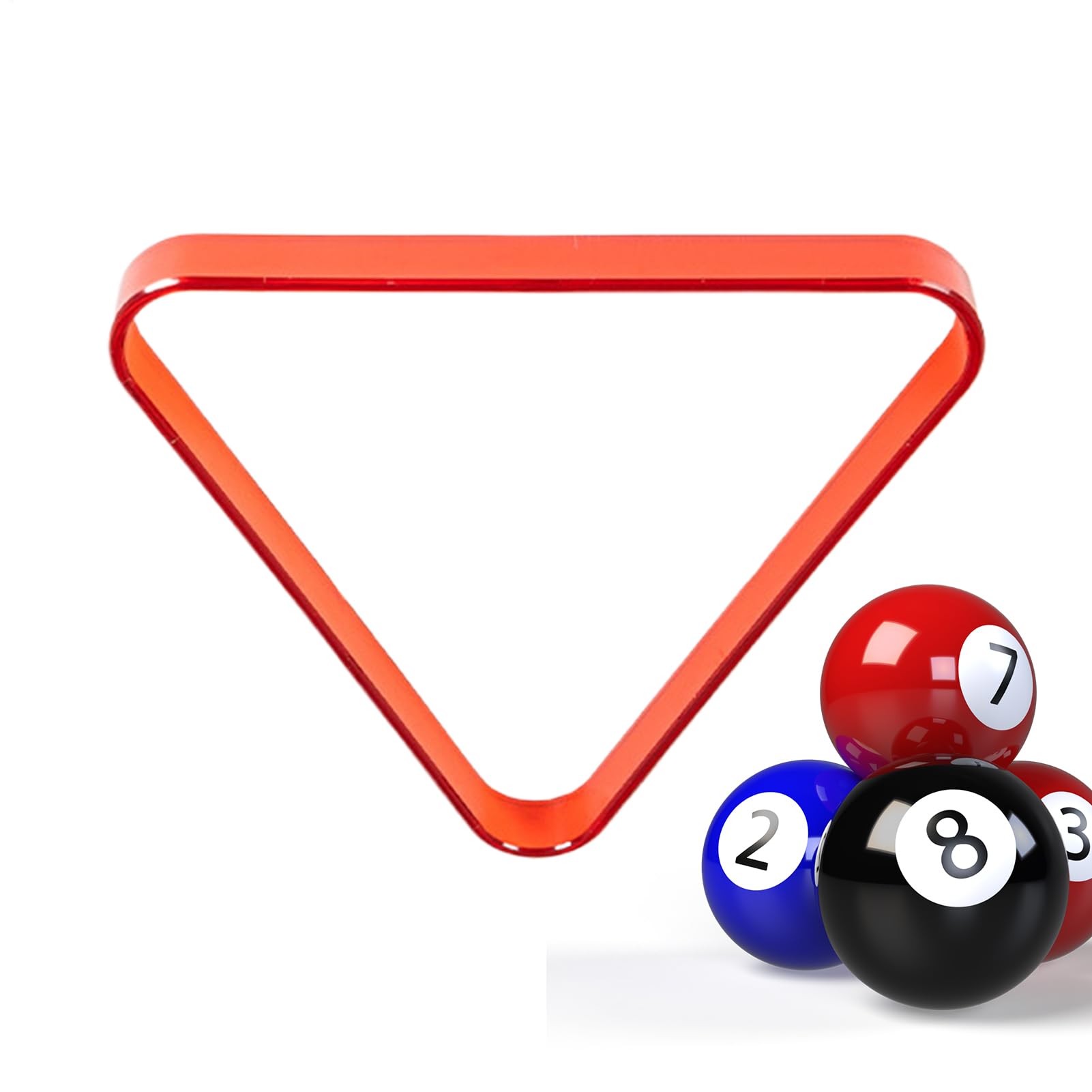 qokeeu Triángulo Para Billar | Accesorios Deportivos Americanos Estándar | Triángulo De Mesa Para Billar,Para Casa Sala De Juegos Club Bar Partidos Entrenamiento Jugadores Aficionados