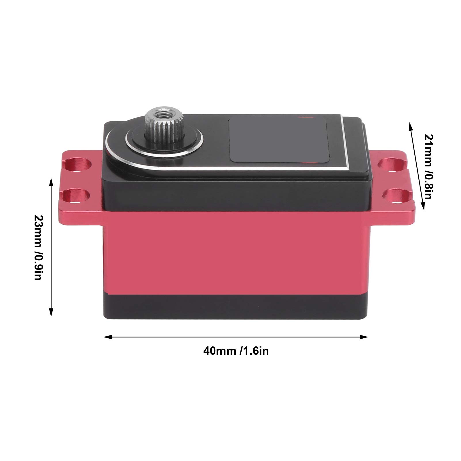 L - 12HV 12KG Set di servi digitali, servo RC ad alta coppia per auto RC 1/10, alloggiamento in metallo CNC con ingranaggi in titanio, include bracci del servo e accessori di