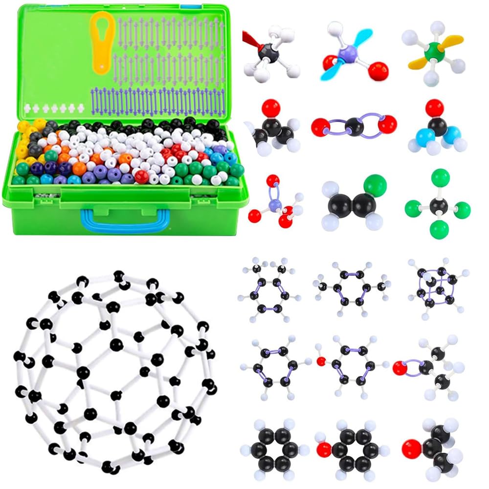 Chemistry Molecular Model 818 Pieces, Molecular Model Kit for Chemistry, Student or Teacher Set for Learning Chemistry Enthusiasm with Fullerene Set