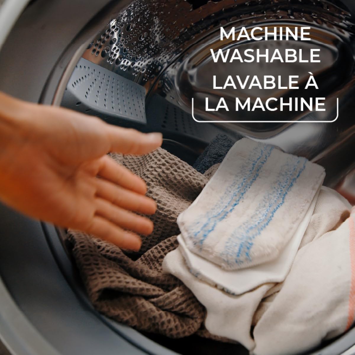 Vileda H2prO Ensemble | Séparation de l'eau 100 % propre et sale | Balai mural, outil de nettoyage de plinthe | Tête de balai microfibre réutilisable lavable en machine