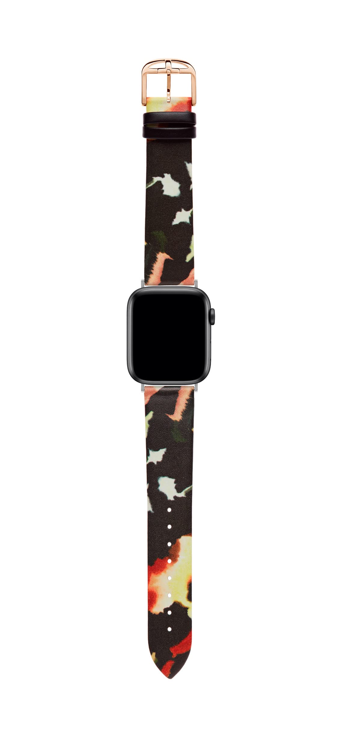 Ted Baker Floral Print Leather smartwatch Band Compatible with Apple Watch Strap 38mm, 40mm
