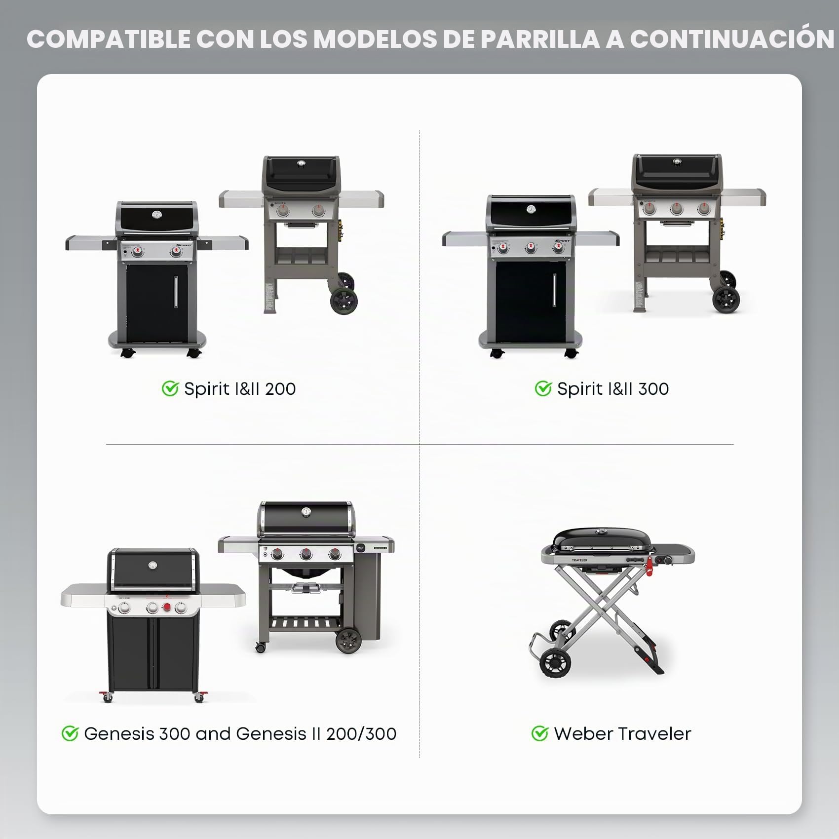 onlyfire Kit de Bandeja de Recolección de Grasa de Aluminio para Barbacoa,Compatible con Parrillas de Gas Weber Genesis I&II 200/300 & Spirit II 200/300 Series y Weber Traveler
