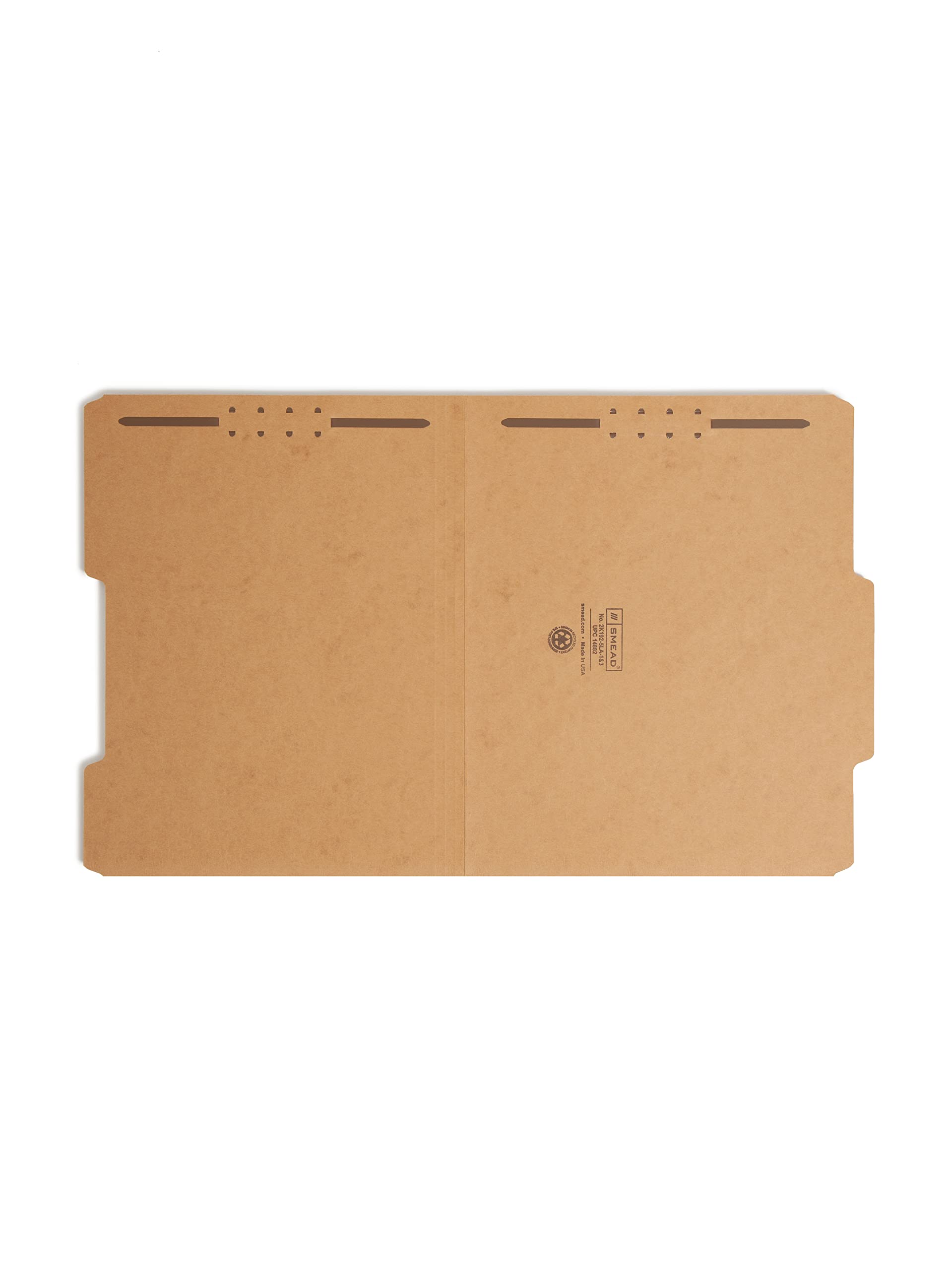 Smead Fastener file Folder, 2 elementi di fissaggio, 2/5-cut Tab Right of Center Position, Letter size, Kraft, 50 per box (14882)