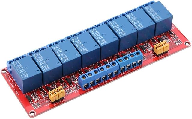 8 Channel Optocoupler Relay Module Board,High & Low Trigger Module 5V/12V/24V(24V)