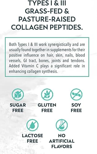 Miniatura 2 de Péptidos de colágeno hidrolizados sin sabor para mujer con vitamina C para mayor absorción, con 2 cucharadas multiusos y embudo
