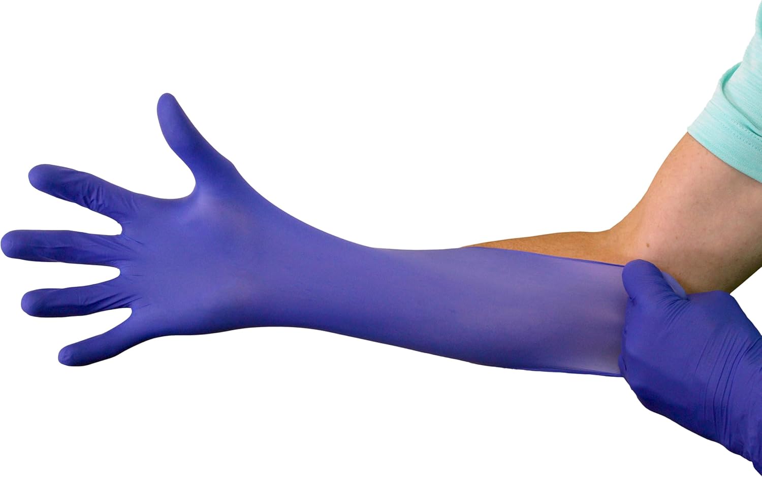 SKIN ARMOUR® 200 Count Powder-Free Nitrile Medical Exam Gloves, Disposable, Non-Sterile, Textured Finger Tips, Latex-Free