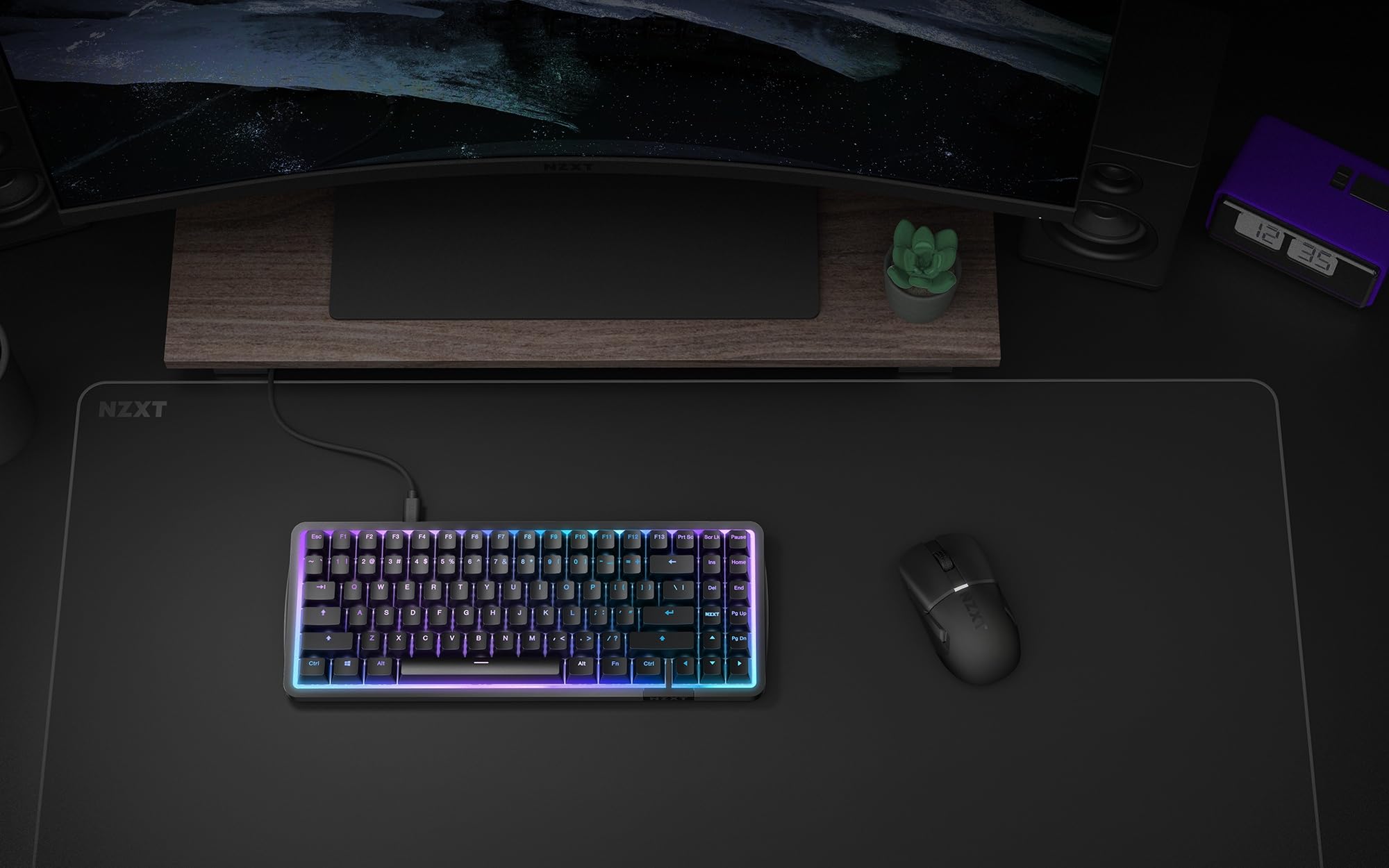 NZXT Zone Elite – Alfombrilla para ratón de Gaming XXL prémium – Superficie de nanotejido de Tela ultrasuave – Optimizado para Velocidad y Control – Resistente a Las Salpicaduras – Negra