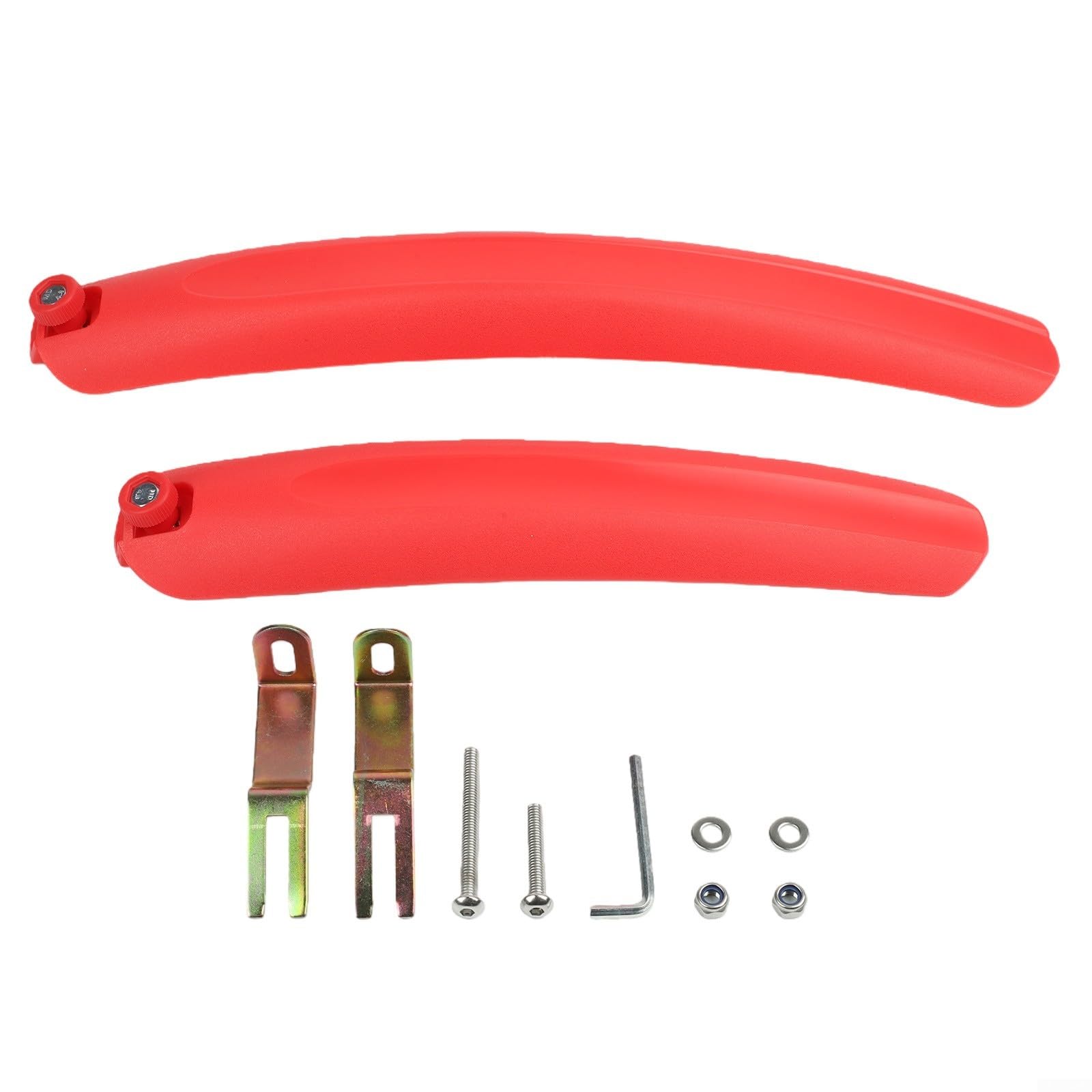 Front Rear Mudguard Pair for Folding Bikes Compatible with For 14 Inch 16 Inch 20 Inch Wheels and Designed for Compact Frame Geometry (red)