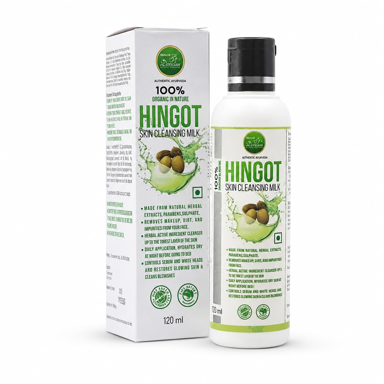 Hingot Skin Cleansing Lotion 120ml | Ayurvedic Face Cleanser & Makeup Remover | Herbal Skin Toning & Nourishing Lotion | Deep Cleansing Daily Skincare for Men & Women | Suitable for All Skin Types-image-8
