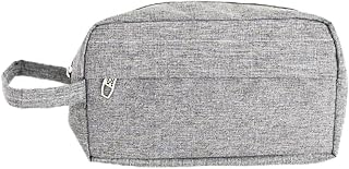 شنطة يد صغيرة كلاسيكية للرجال الكتان، مقاس واحد، لون رمادي، كيتان