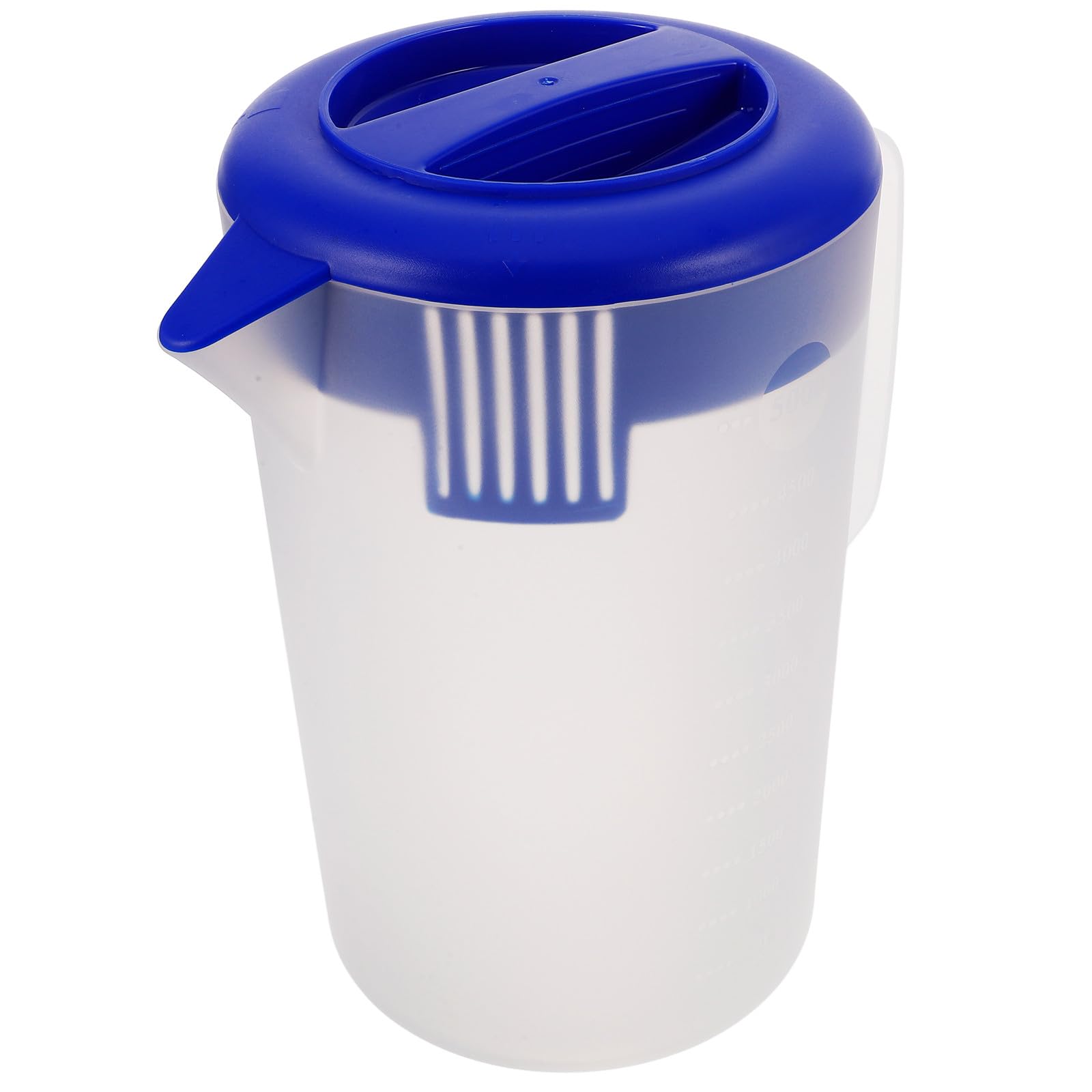 Brocca Graduata Smerigliata 5l con Coperchio e Manico Ergonomico, Brocca D’acqua di Grande Capacità per Tè Freddo e Bevande Refrigerate, Caraffa da Frigorifero per Ristoranti e