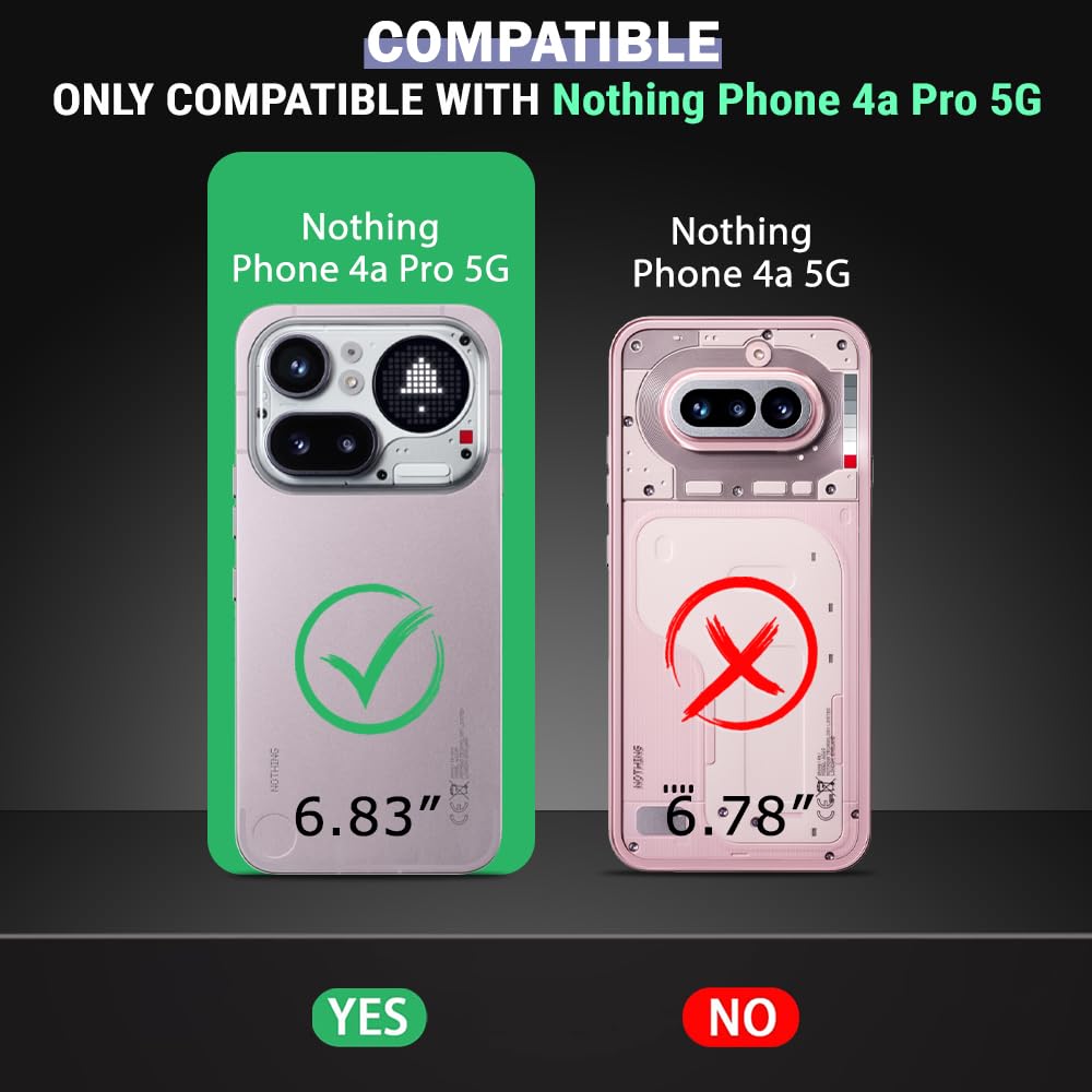 TheGiftKart Tough Armor Bumper Back Case Cover for Nothing Phone 4a Pro 5G | Ring Holder & Kickstand in-Built | 360 Degree Protection Back Case Cover for Nothing Phone 4a Pro 5G (PC & TPU, Black) — Amazon image 2