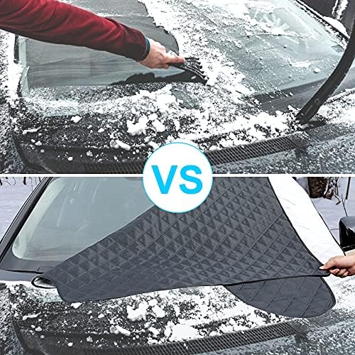 Yomisee Car Windscreen Cover Frost Protector, Car Windshield Cover for Winter Magnetic Windscreen Protector Perfect Resists Snow Frost Ice Sun UV Dust Water, Fits Most Cars, SUV (183 * 116cm)