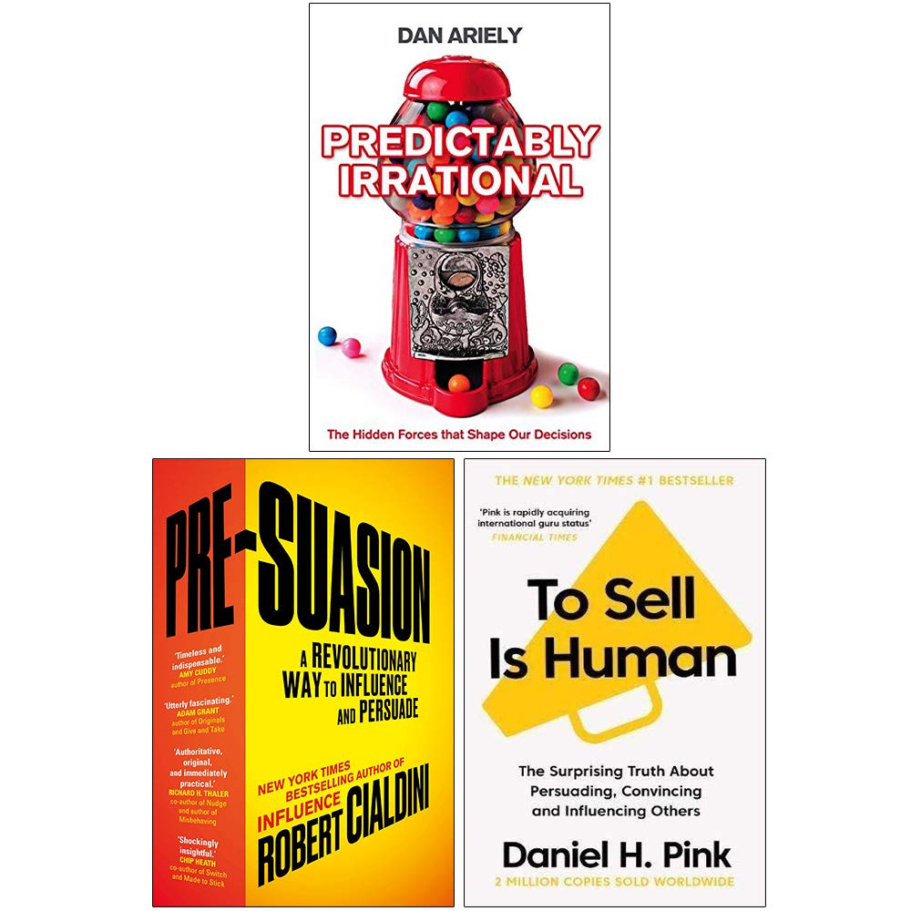 Predictably Irrational, Pre-Suasion, To Sell Is Human 3 Books Collection Set