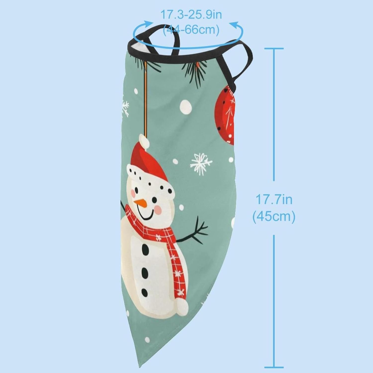 4 Pieces Merry Christmas Snowman Neck Gaiter Bandana Face Mask, Sun Cooling Scarf Gator Cover Head for Men Women