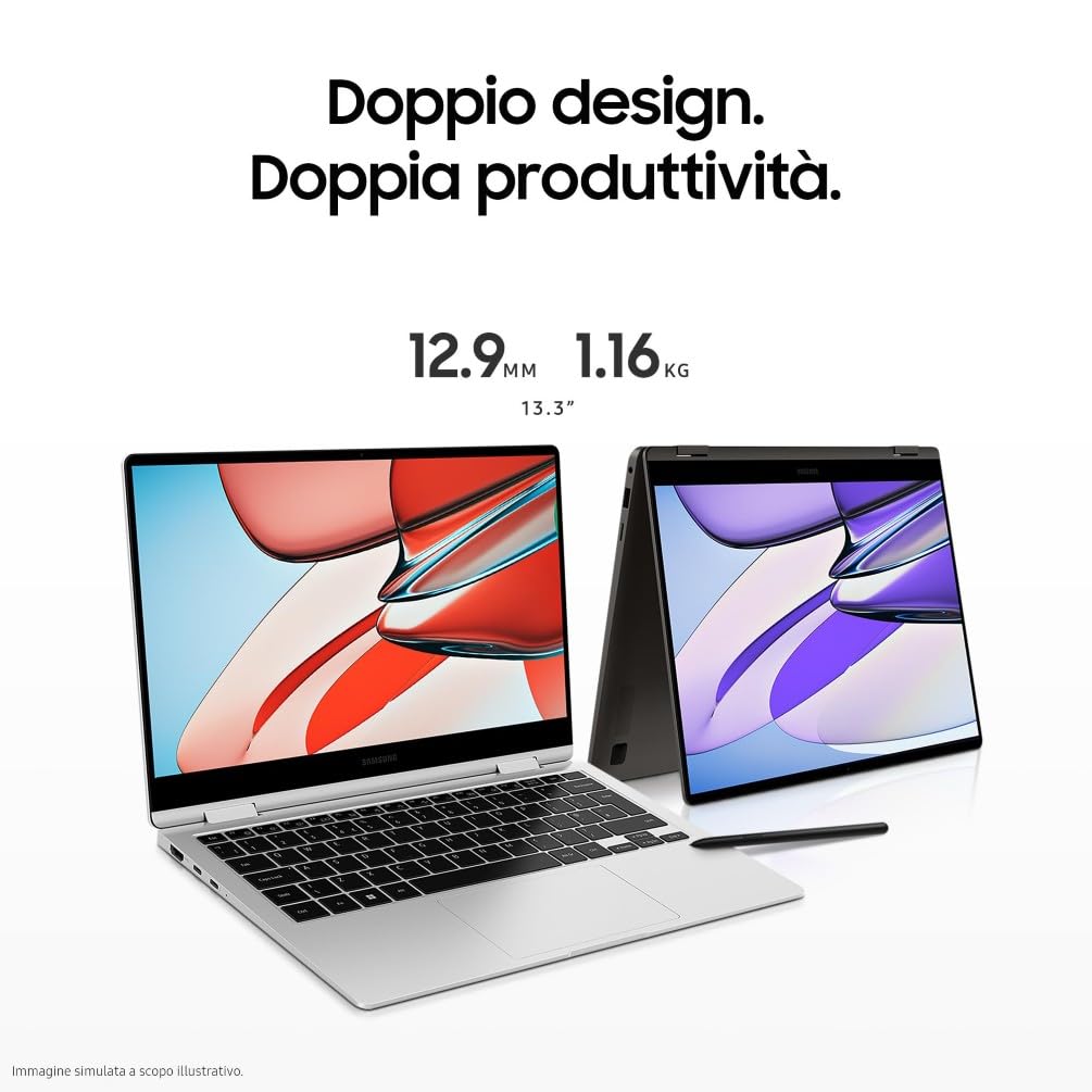 Samsung Galaxy Book3 360 13.3" Super AMOLED Laptop, Intel Core i5, 8GB RAM, 256GB SSD, Windows 11 Home, S Pen, Graphite