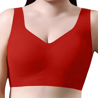 LCMTWX Women One-Piece Seamless Wide Shoulder V-Neck Sports Bra