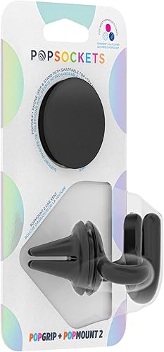 Miniatura 3 de PopSockets Paquete PopPack  Soporte manos libres de montaje de ventilación de coche no adhesivo para teléfonos inteligentes y tabletas con PopGrip