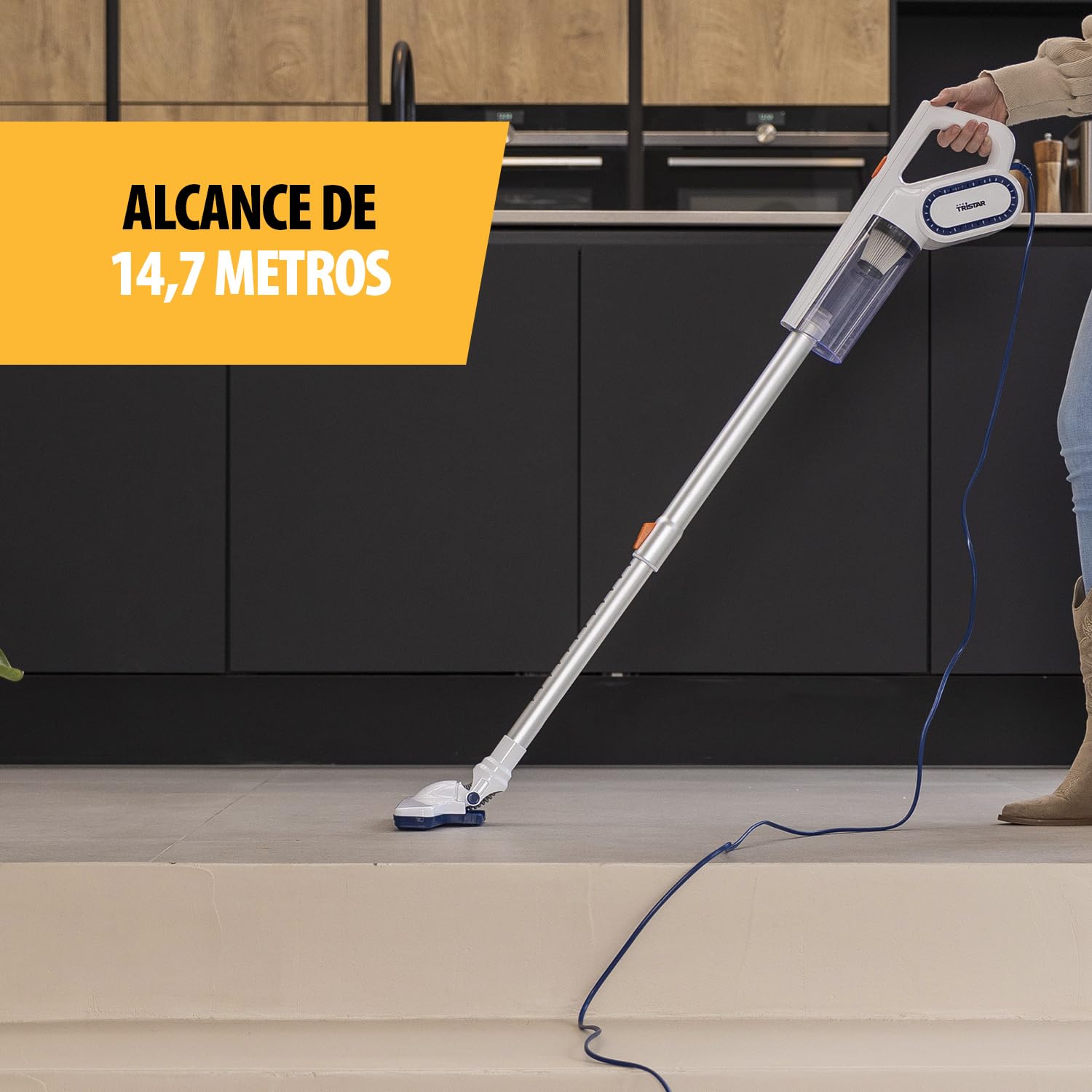 Aspirador de Varilla Tristar 2 en 1 con Cable - Aspirador de Mano y Aspirador de Varilla - Cable de 6 Metros - 400 W - 2 Accesorios - SZ-2308