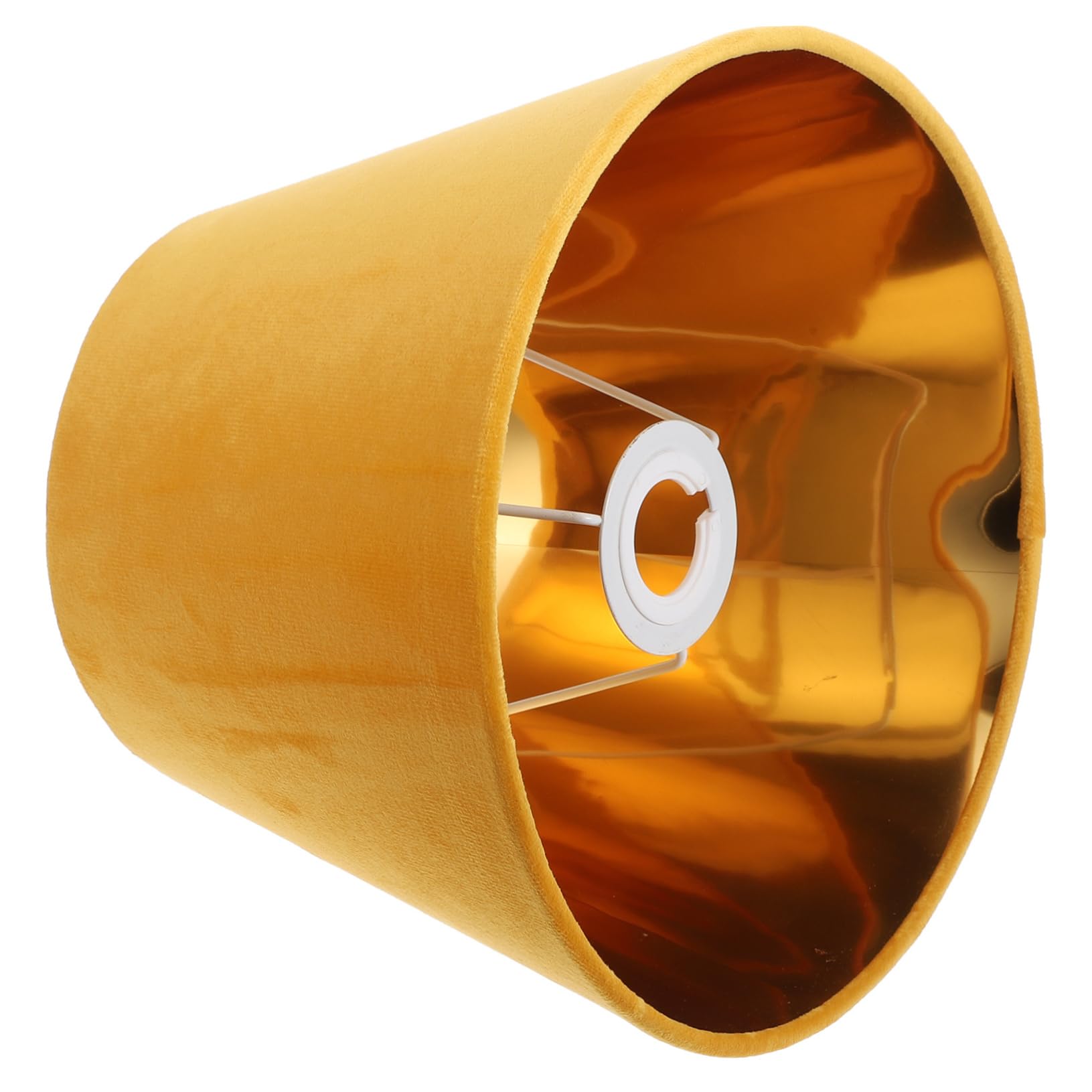Mikikit Decorative Yellow Cloth Lampshade for Table Lamp, Compact Design with Wide Compatibility, for Home and Housewarming