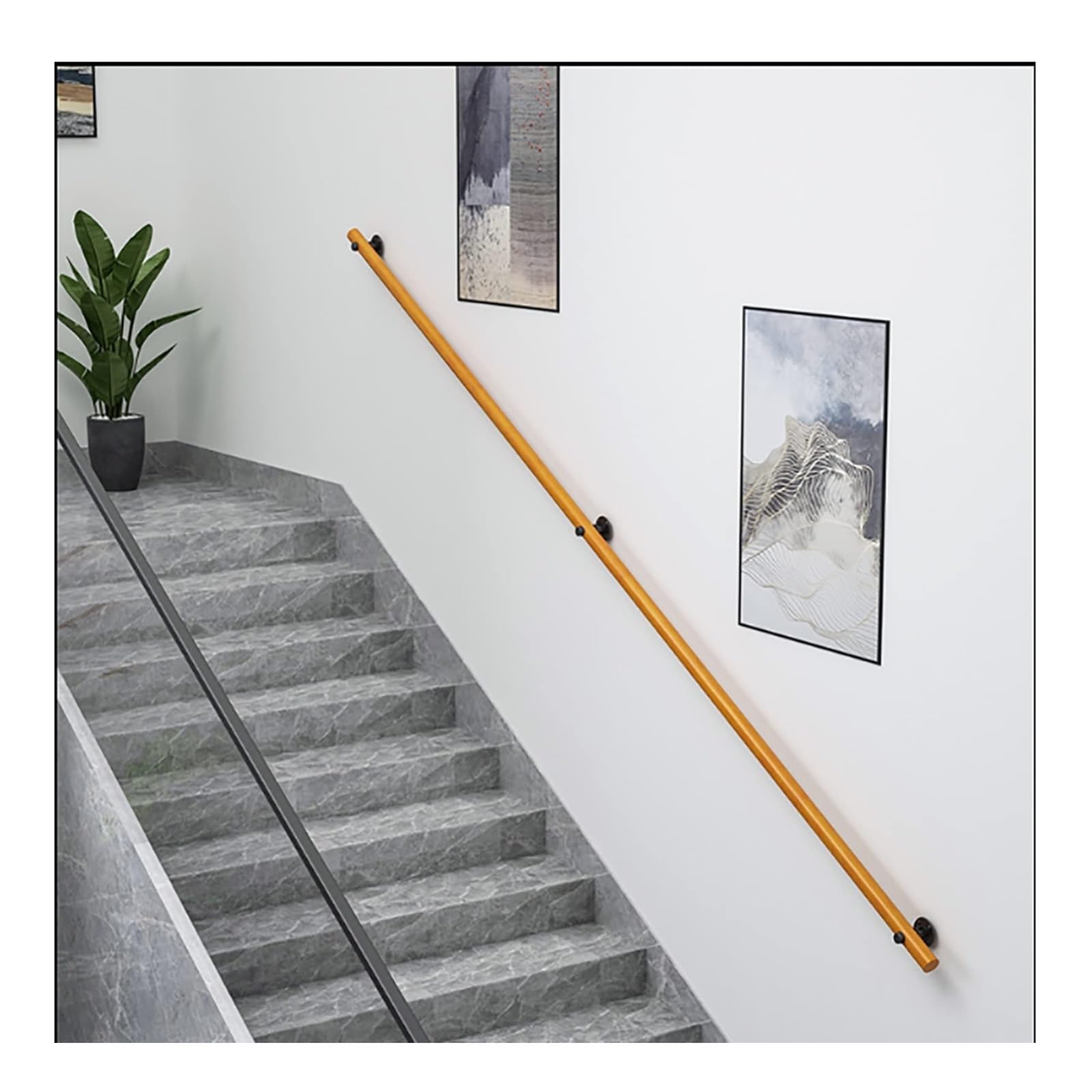 Rambarde d'escalier antidérapante en bois pour une sécurité maximale