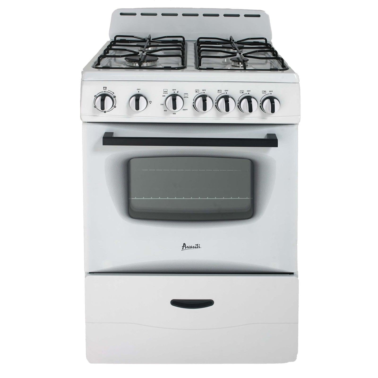 Avanti GR2414CW GR24 24" Compact Gas Range Oven, in White