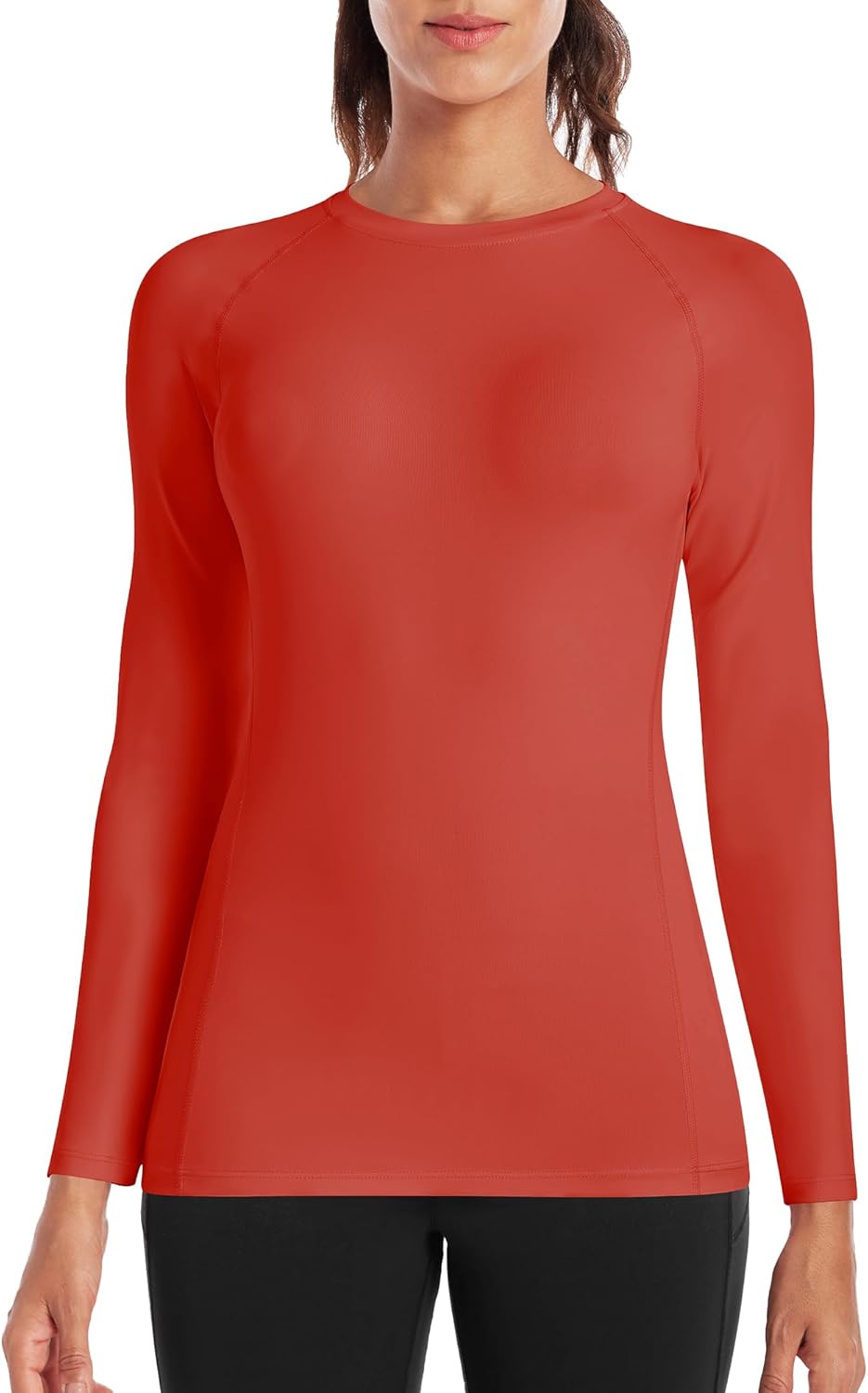 Runhit Women's Long Sleeve Compression Shirt Workout Tops Athletic Base Layer Gym Yoga Running Sports Gear Quick Dry UPF 50+