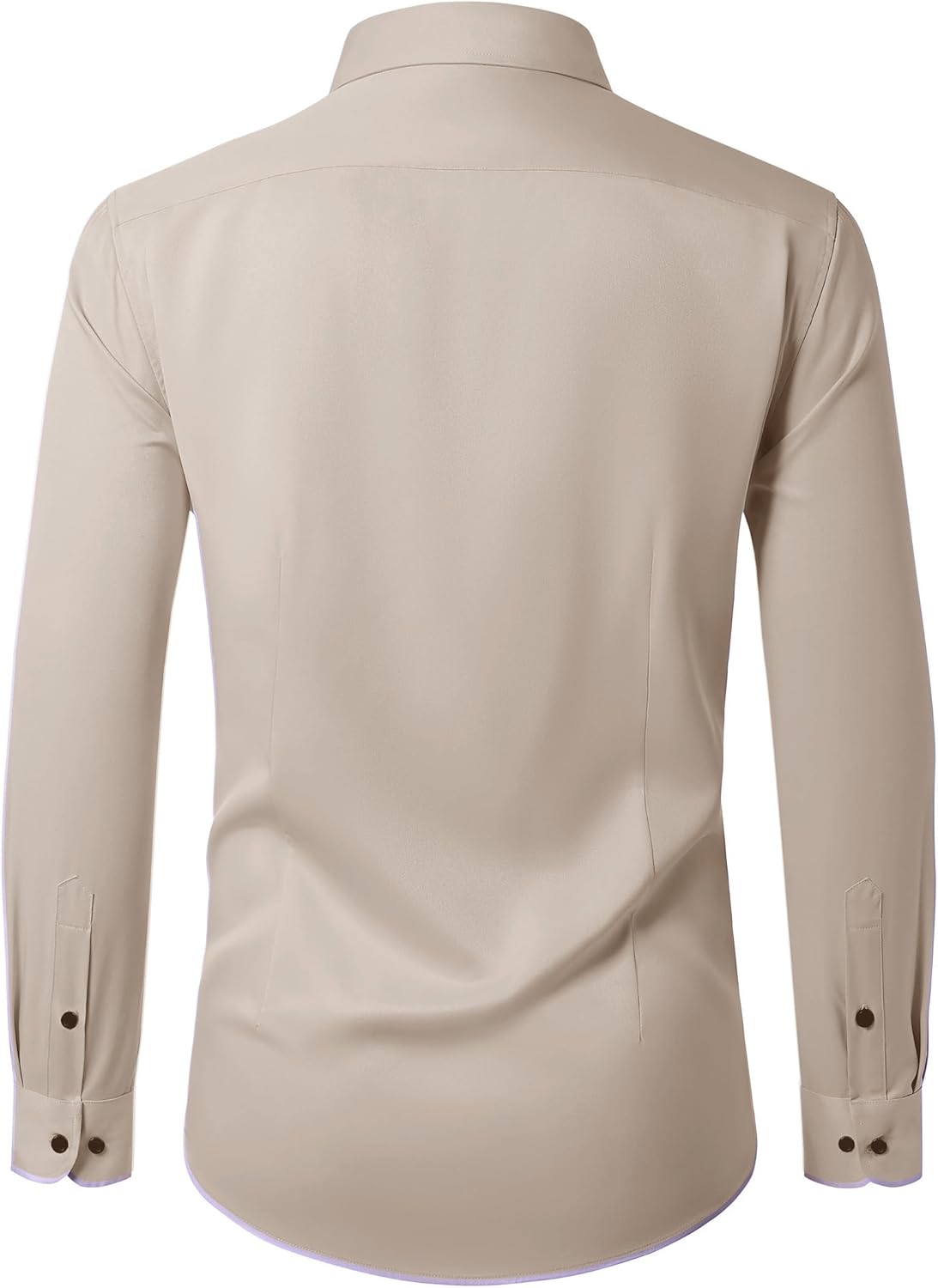 Men's Dress Shirts Long Sleeve Stretch Wrinkle Free Wedding Formal Business Button Down Shirt - Image 2