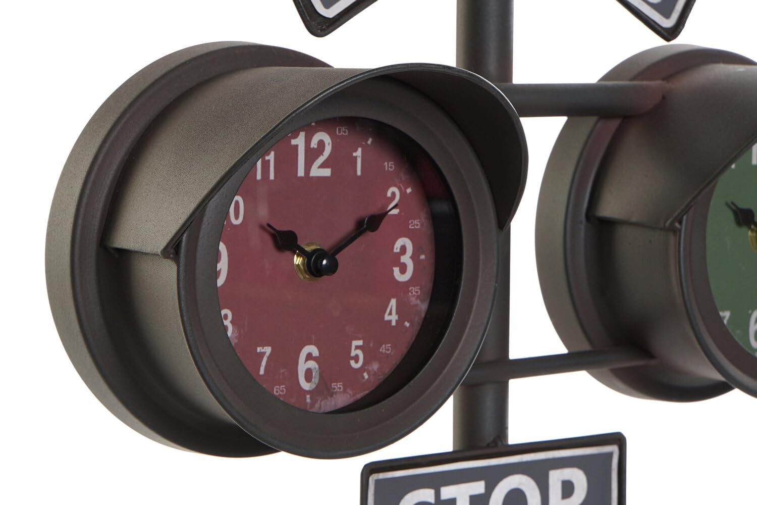 Reloj de Sobremesa Hierro Cristal 36 x 52 x 22 cm Negro