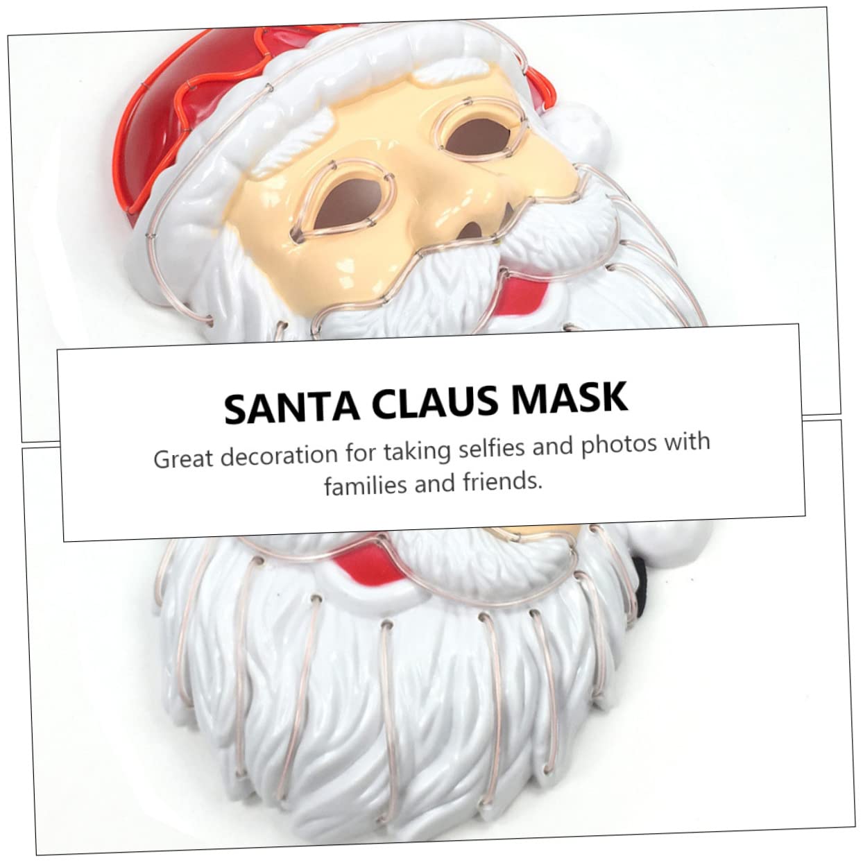 VICASKY 3pezzi Maschera Luminosa Di Babbo Natale Maschera Decorativa Creativa Per Feste Accessorio Per Costumi Di Natale e Party Di Carnevale