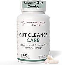 Gut Cleanse | Berberine HCL & Herbal Blend for Gut Health, Sugar Control, Immunity, Liver Detox & Metabolism Support | 60 Capsules