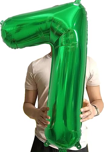 Miniatura 2 de Globos de números verde oscuro de 40 pulgadas, globos de aluminio de Mylar con helio para cumpleaños, globo número 7 para decoración de fiestas,