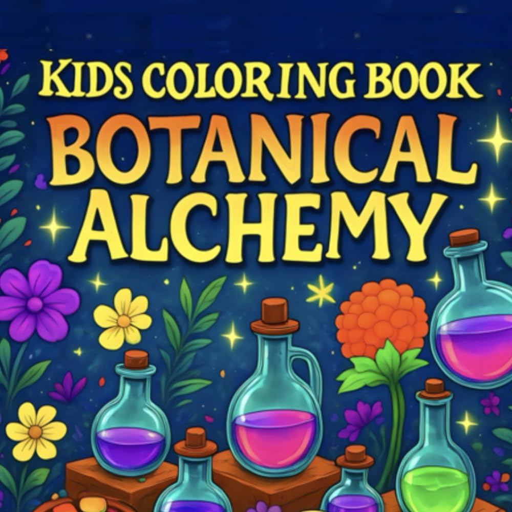 Botanical Alchemy Coloring Book for Kids: Magical Plant Formulas & Herbal Lore, Funny, For ages from 4-11 years, Simple, Funny And Cute