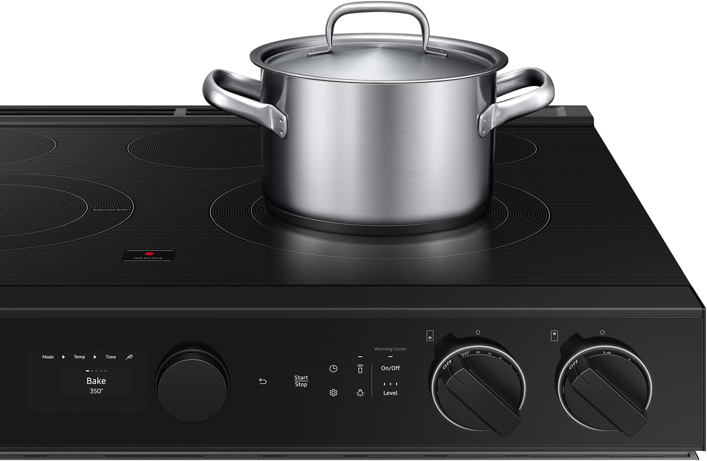 SAMSUNG Bespoke Smart Slide-In Electric Range 6.3 cu. ft. with Smart Oven Camera & Illuminated Precision Knobs, NSE6DG8700SRAA, Stainless Steel