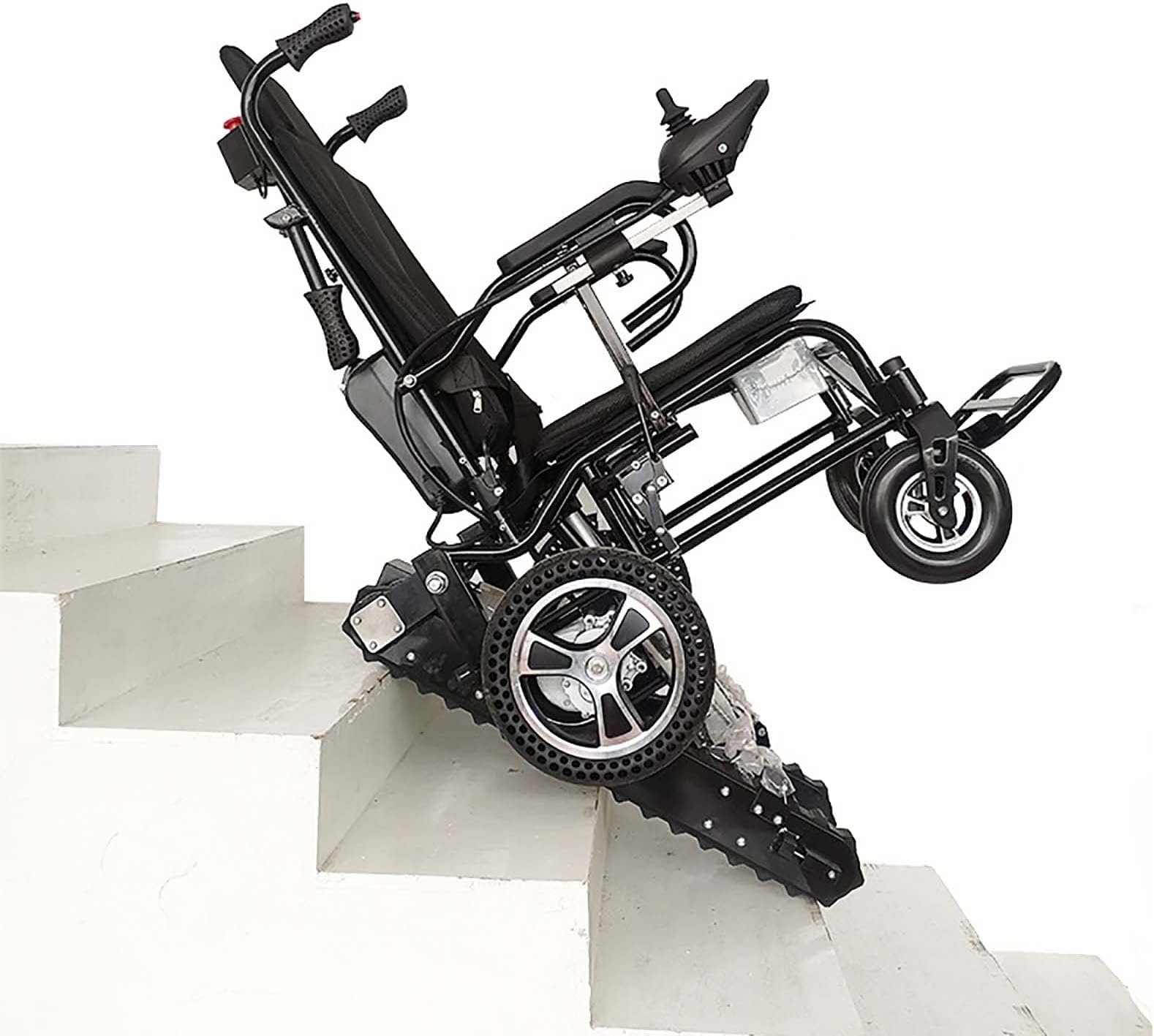 Electric Stair Lifts Chair Mobile Portable Stair Wheelchair Lift Folding Lightweight Electric Stair Climbing Wheelchair for Disabled and Elderly Load 330 Lbs