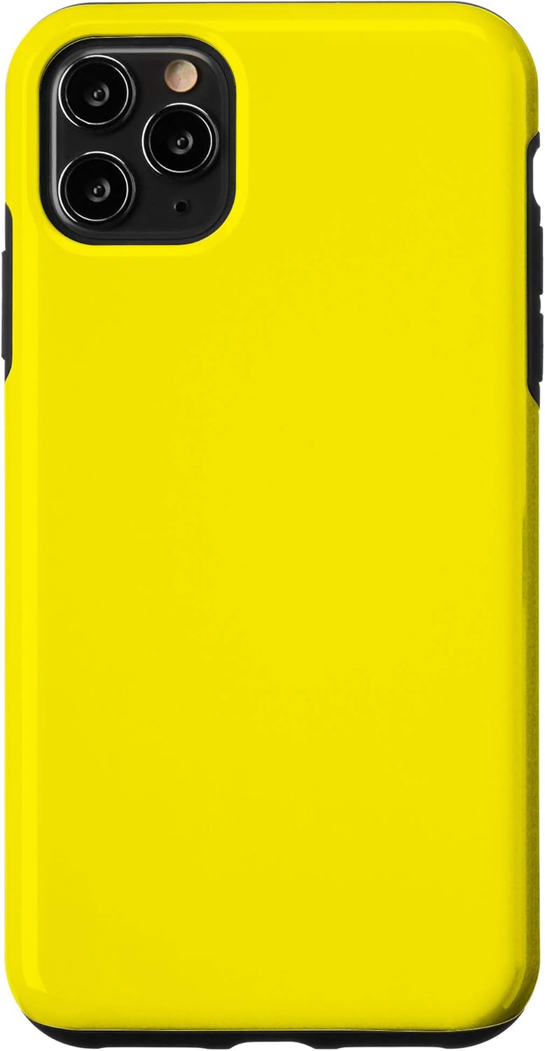 Amazon Com Iphone 11 Pro Max Plain Yellow Simple Solid Color Yellow Phone Case