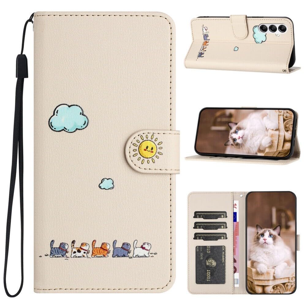 Étui rabat magnétique Samsung A05S avec motif mignon protection