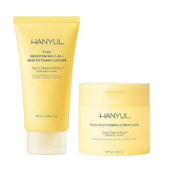 HANYUL Yuja Cleanser & Toner Pads Set | Daily Skincare Duo