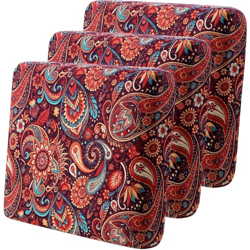Image of YISUN Sofa Couch Cushion Covers, Stretch Printed Couch Seat Slipcover, Soft Couch Cover for Dogs, Washable Non-Slip Furniture Protector for Sectional Armchair Loveseat (Red Flower, 3 piece)