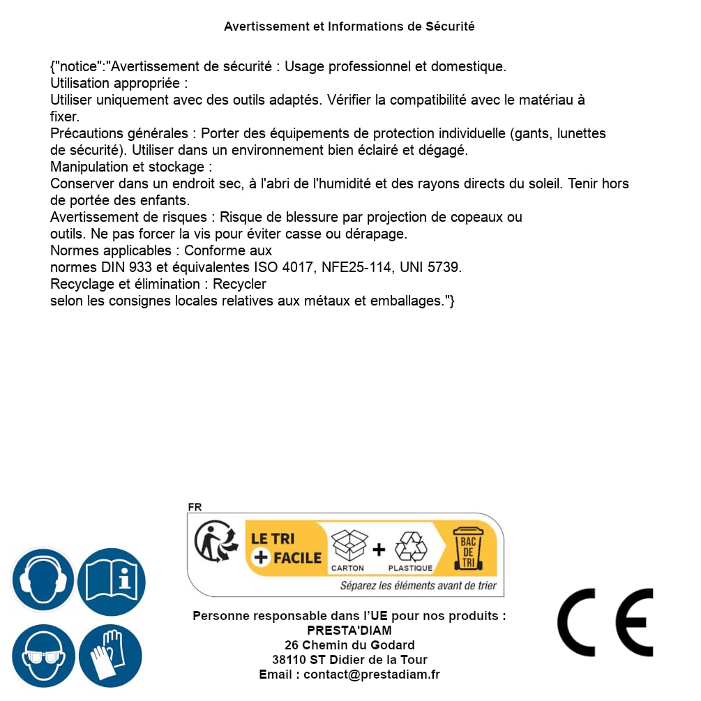 D-Work - Lote de 25 tornillos para metales, cabeza hexagonal (14 x 110 mm, DIN 933, acero inoxidable, A4