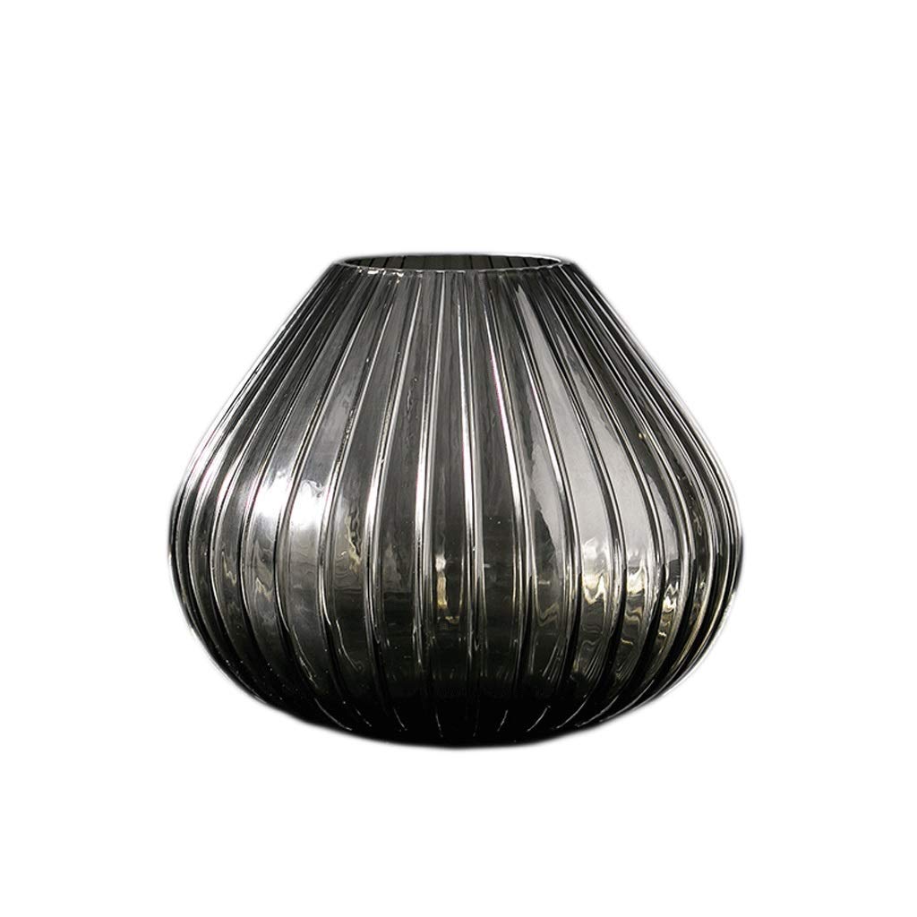 Vase en verre pour fleurs artificielles et décoration avec bordure dorée