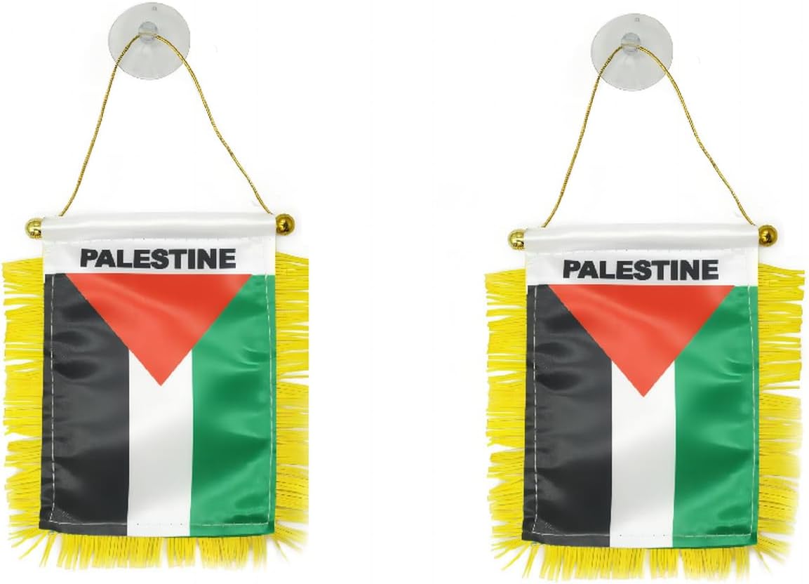 DIUKES 2Pcs Palestinian national flags, decorated with banners for indoor and outdoor decoration, wall decorations, and car interiors