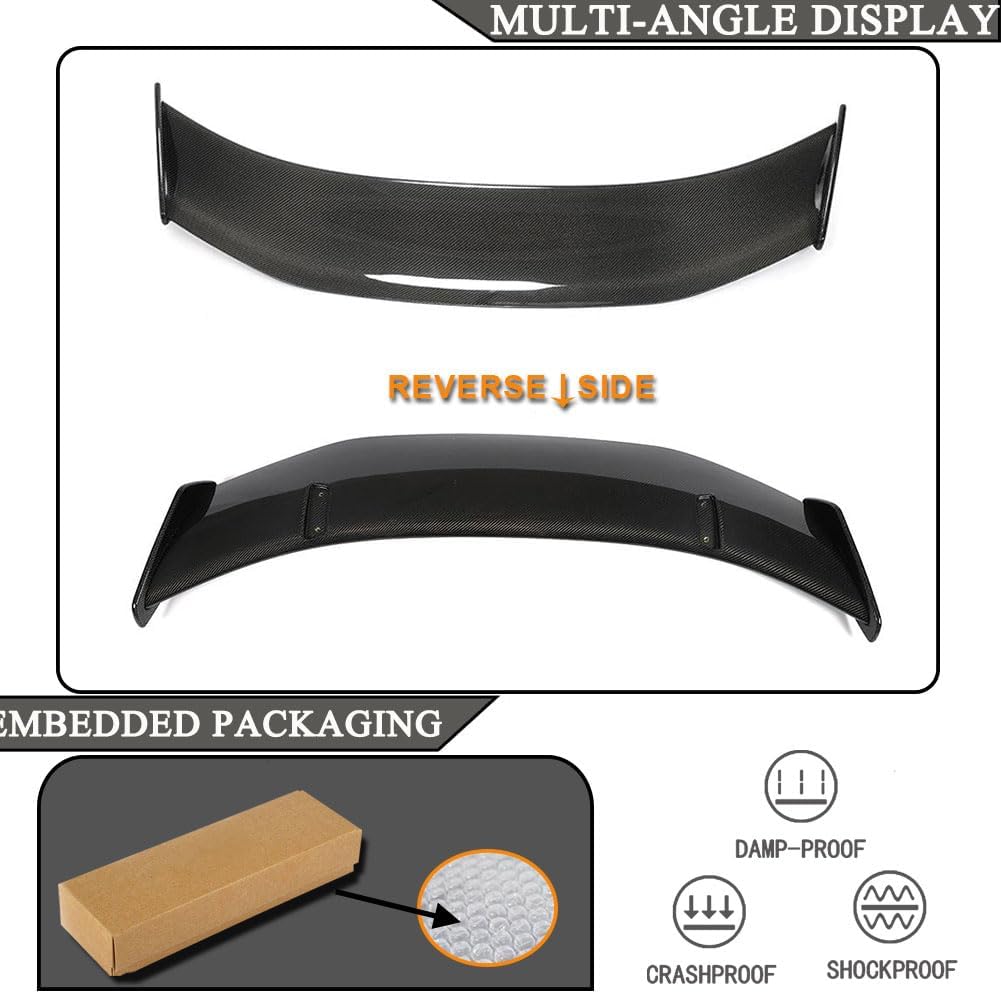 Real Carbon Fiber Trunk Spoiler Compatible with Porsche Cayman Boxster GT4 981 718 987 Racing Rear Wing Spoiler GT Power