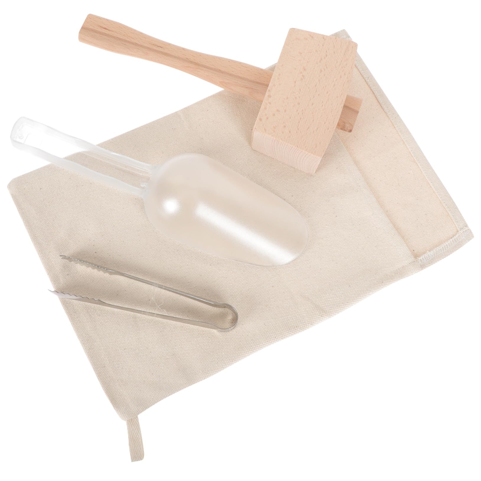 Paquet à glace pilée en coton maillet bois et pelle kit cocktail bar