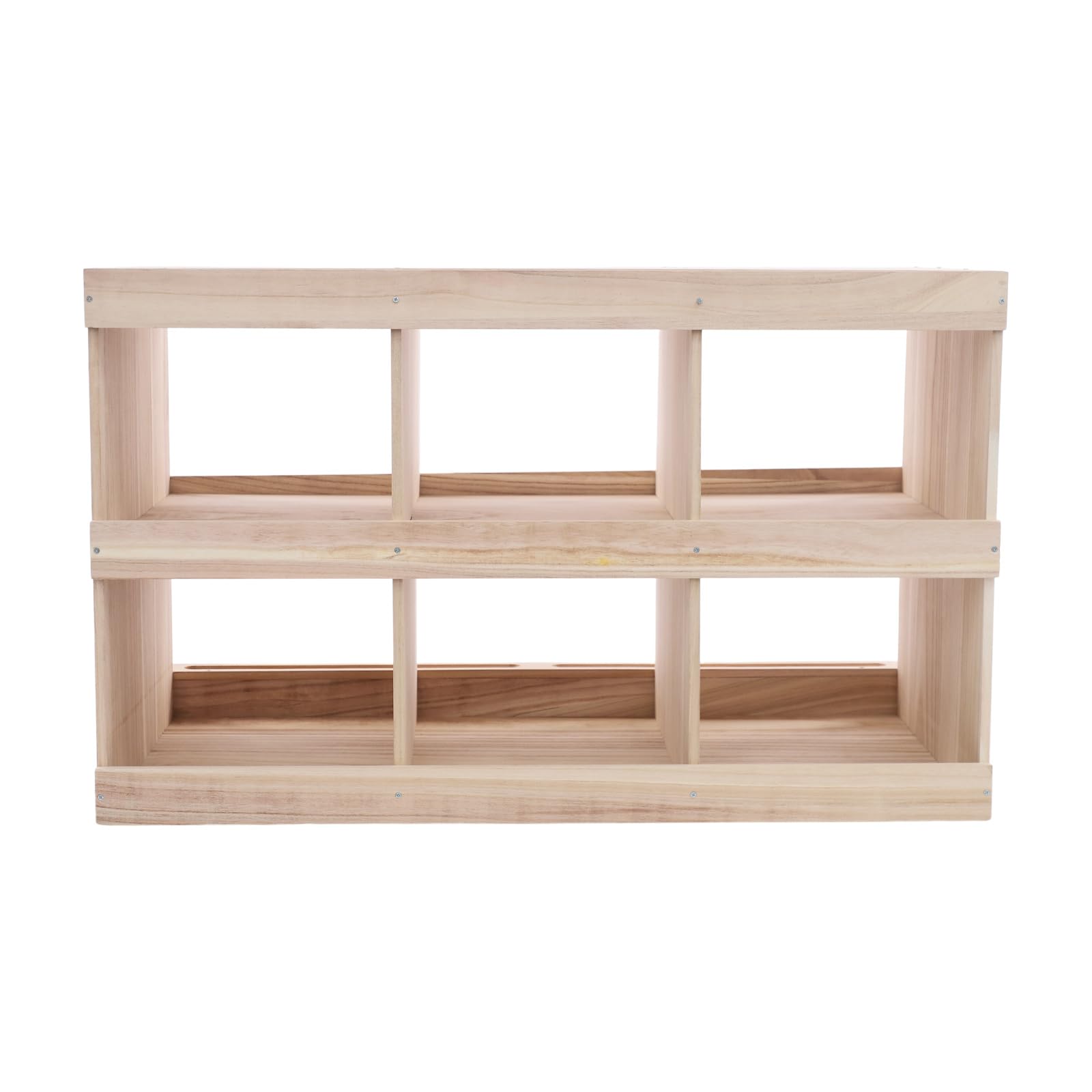 Jaula para gallinas, 6 compartimentos, madera, 94 x 44 x 58 cm, nido para pollos, codornices, patos, palomas