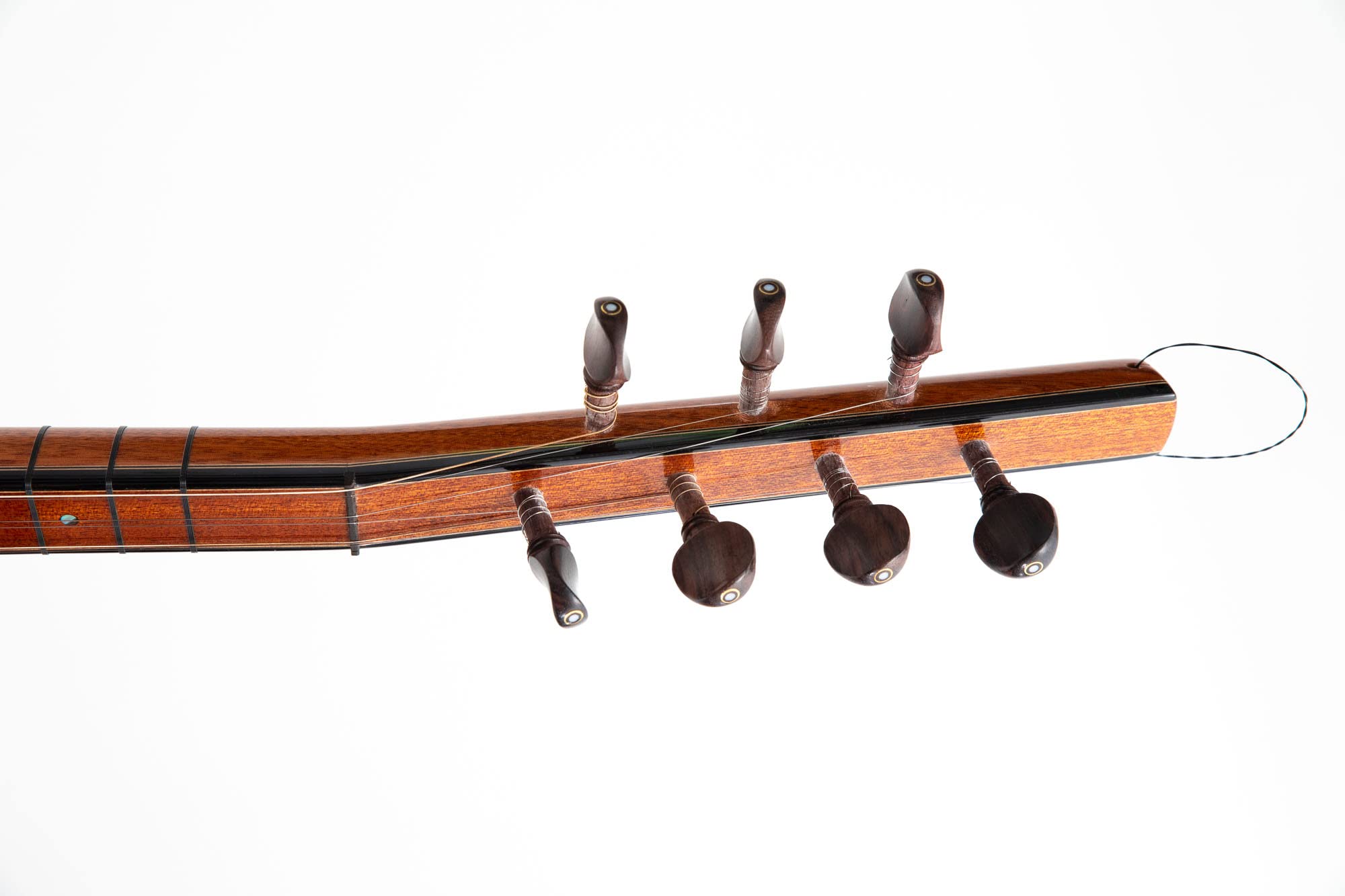 Saz Baglama Türkisches Instrument mit kurzem Hals, spezielles Mahagoniholz mit Ebenholzheringen, handgefertigtes Saiteninstrument