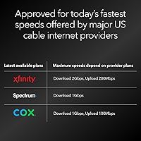 Vista 3 de NETGEAR Nighthawk DOCSIS 3.1 Cable módem de división media/alta (CM3000-1AZNAS) – Aprobado para las velocidades más rápidas de hoy – Funciona