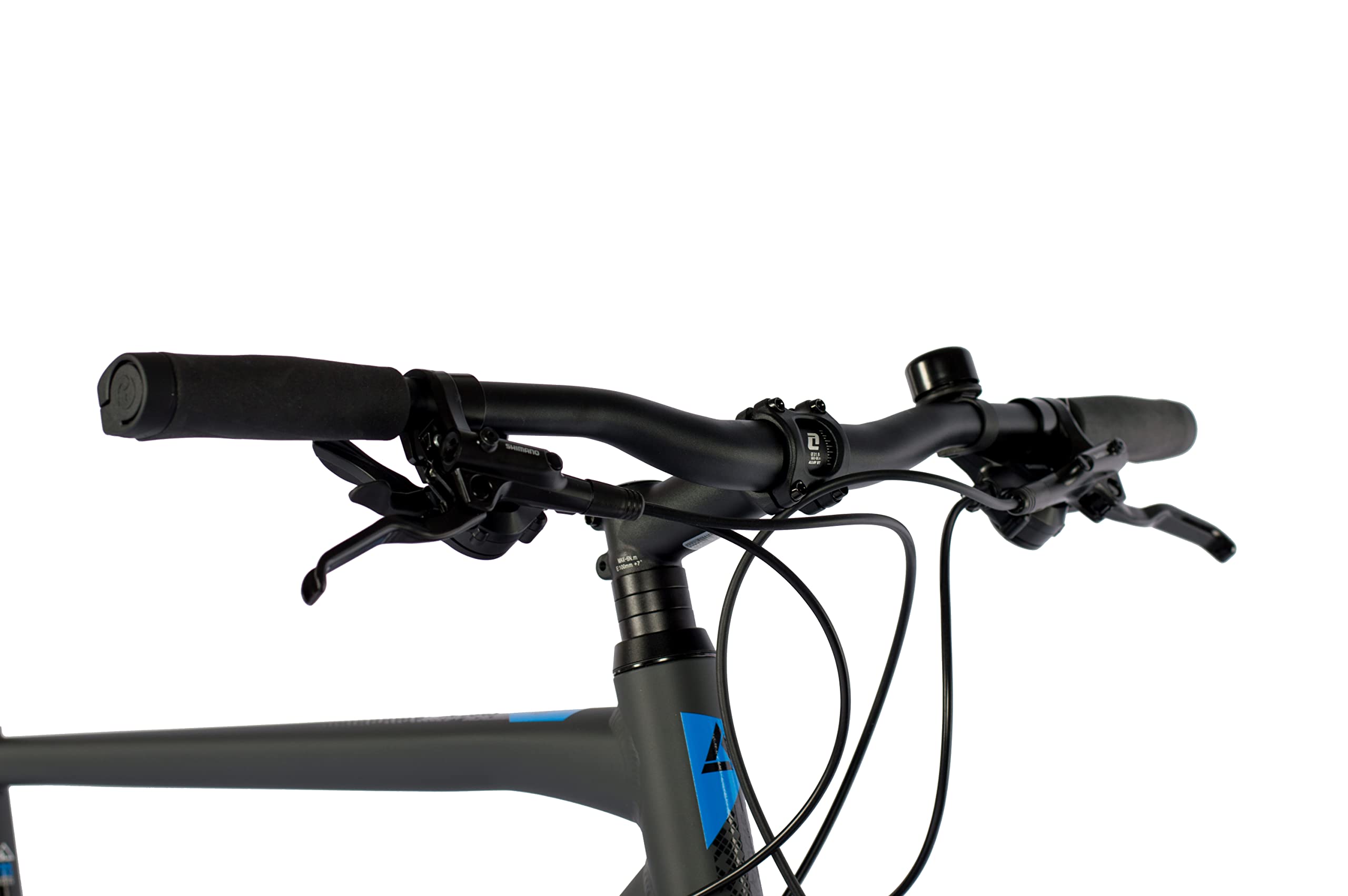 Airtracks Herren Trekking Fahrrad 28 Zoll TR.2845 Trekkingrad Shimano 27 Gang ALIVIO RD-M4000 SGS - Schwarz Matt - Rahmenhöhen 52cm 56cm - Modelljahr 2026
