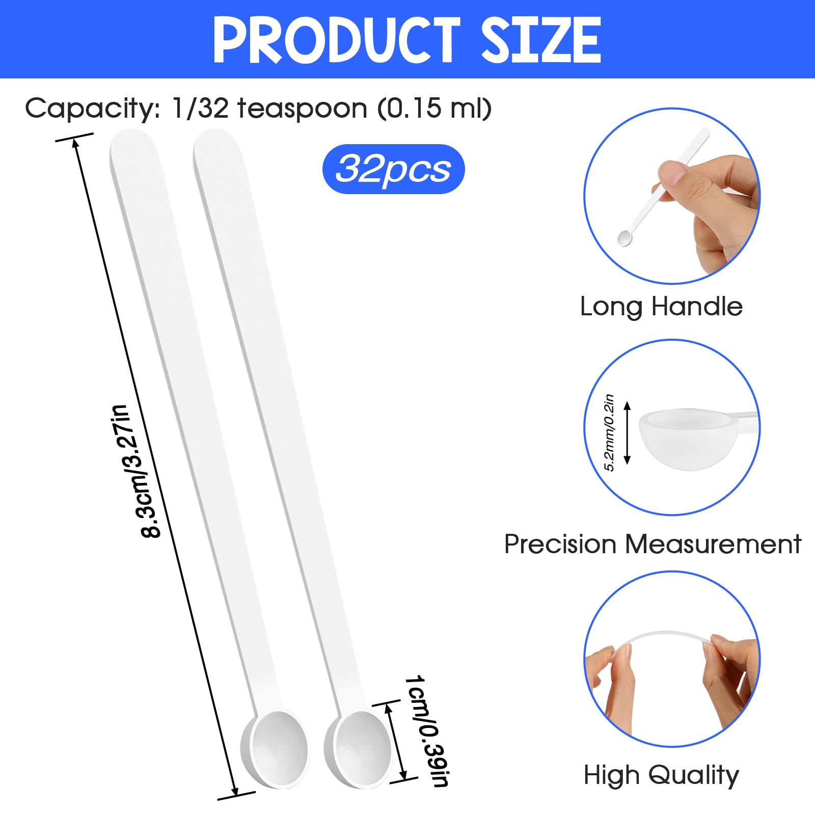 Amazon | 小さな計量スプーン32本 - 小さじ1/32のミニスプーン、150mg